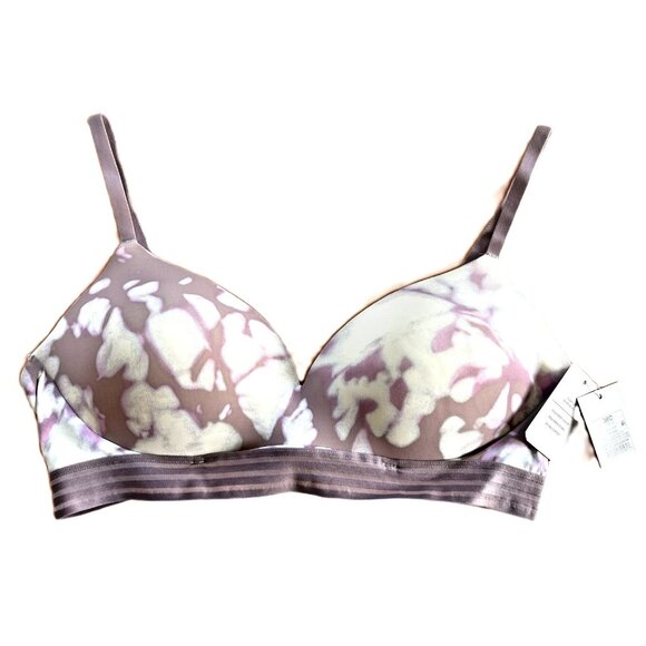 Auden Push-up Wirefree Bra Size 38C Pink and White W370 - Picture 1 of 2